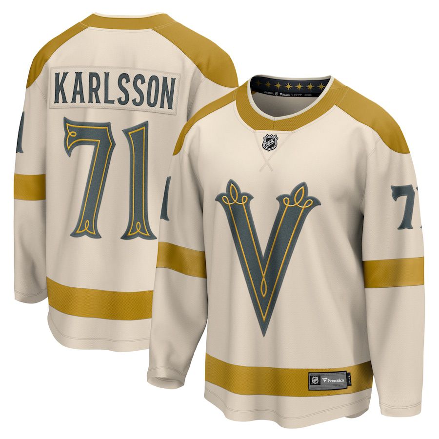 Men Vegas Golden Knights #71 William Karlsson Fanatics Branded Cream 2024 NHL Winter Classic Breakaway Player Jersey->more nhl jerseys->NHL Jersey